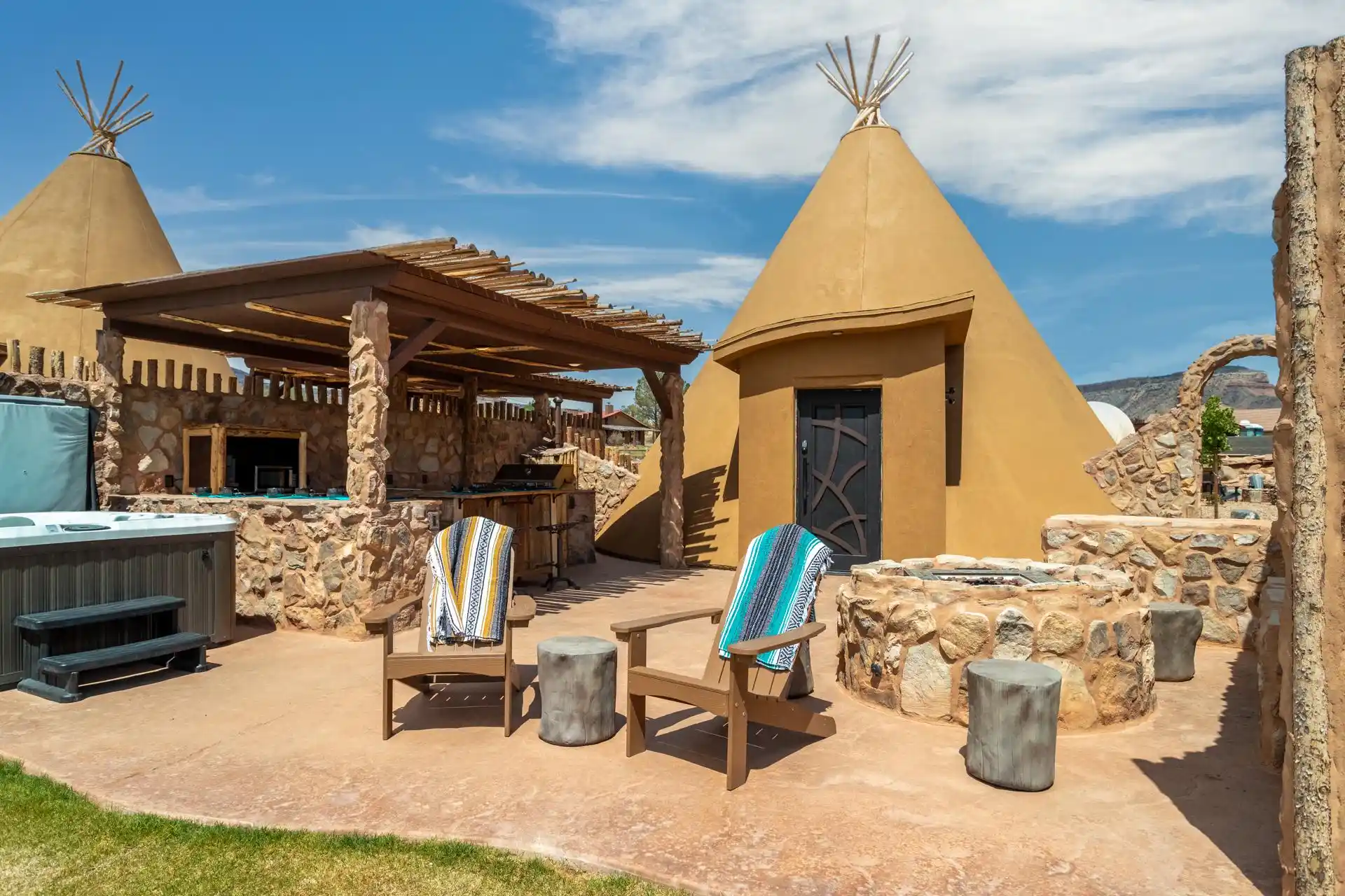 Luxury teepee at Zion White Bison Resort